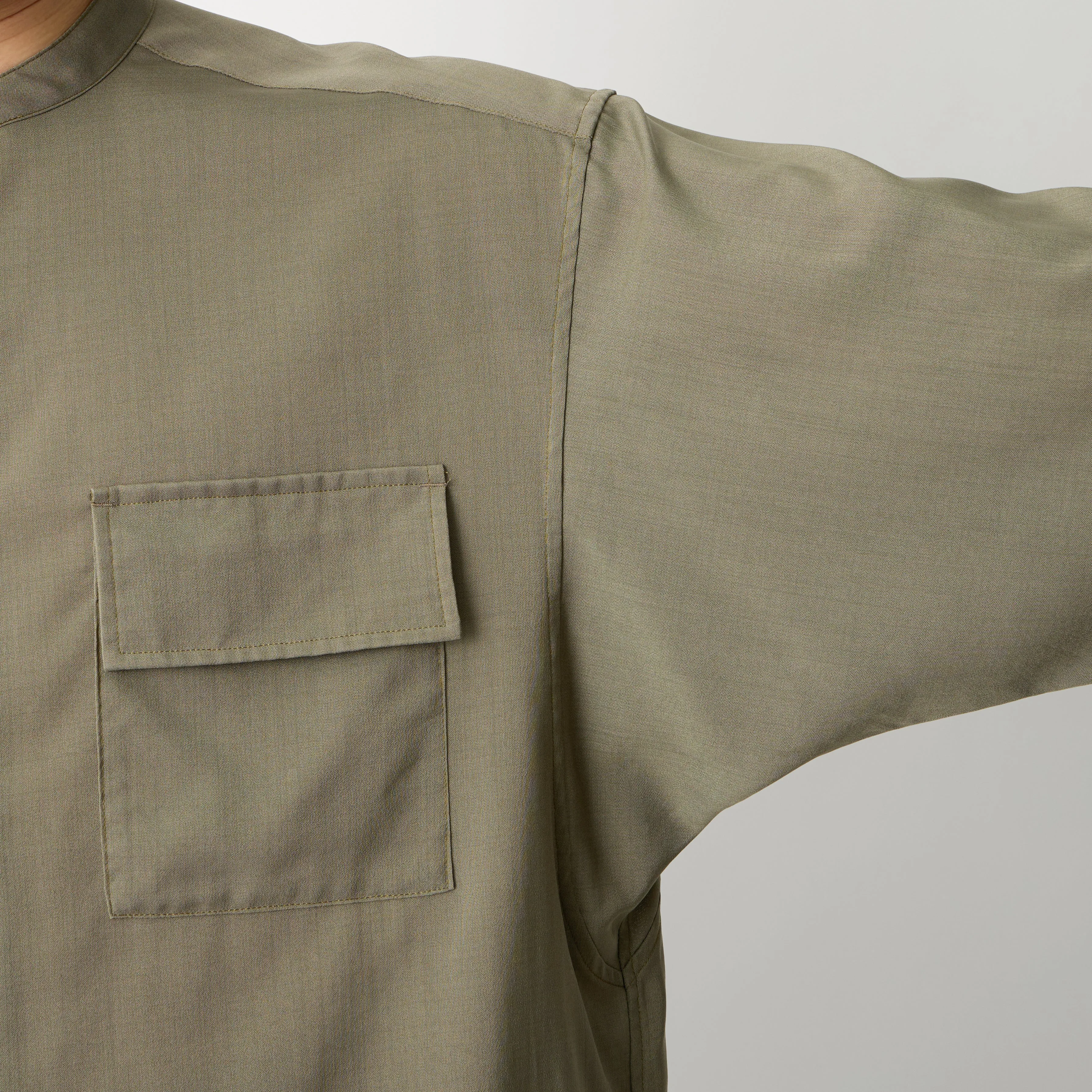 WIDE GUSSET SLEEVE BAND COLLAR SHIRT sold by White Mountaineering product image thumbnail 4