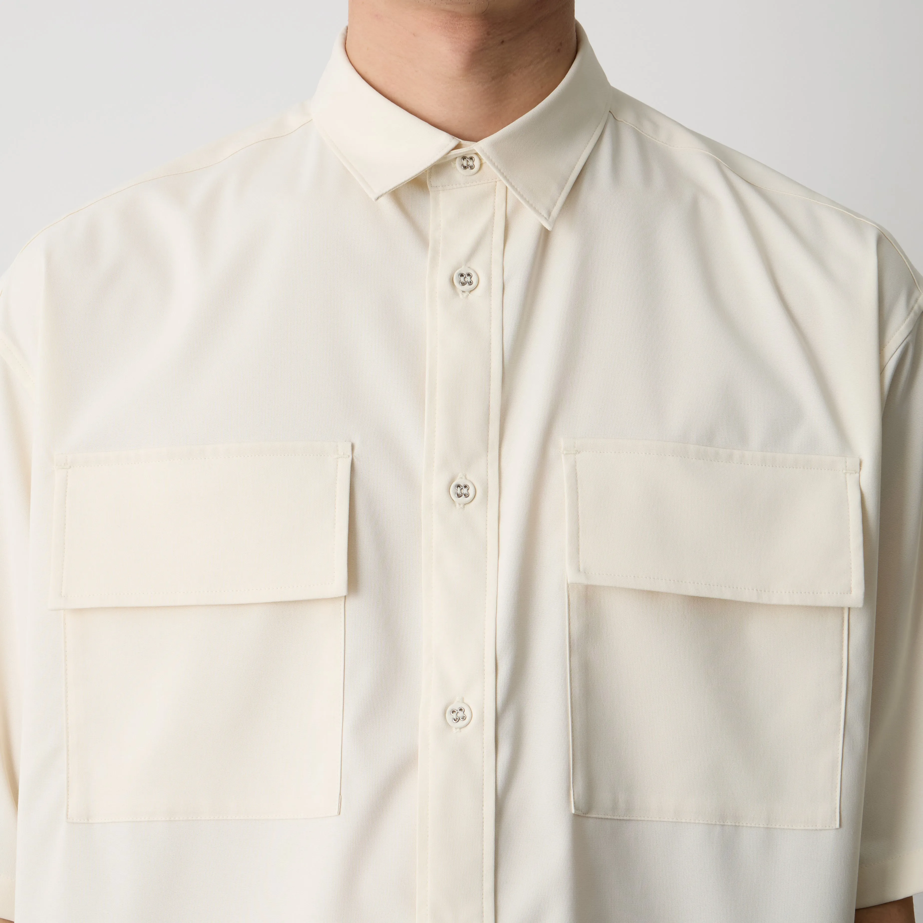 REGULAR COLLAR HALF SLEEVE SHIRT sold by White Mountaineering product image thumbnail 4