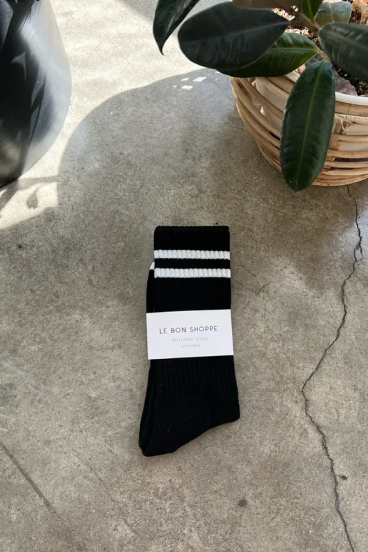 EXTENDED BOYFRIEND SOCKS - NOIR sold by Wildflower