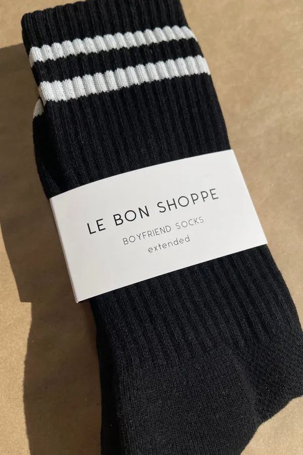 EXTENDED BOYFRIEND SOCKS - NOIR sold by Wildflower product image thumbnail 3