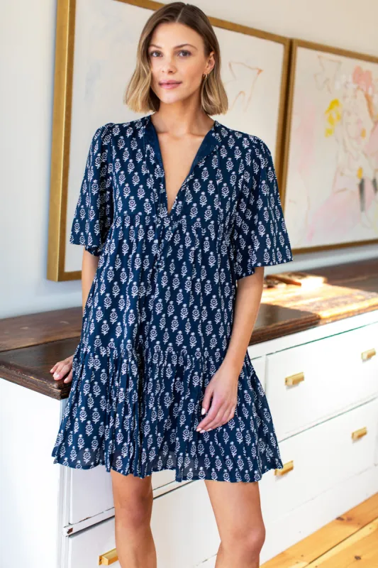 ISLA DRESS - MARGUERITE BLUE ORGANIC sold by Wildflower