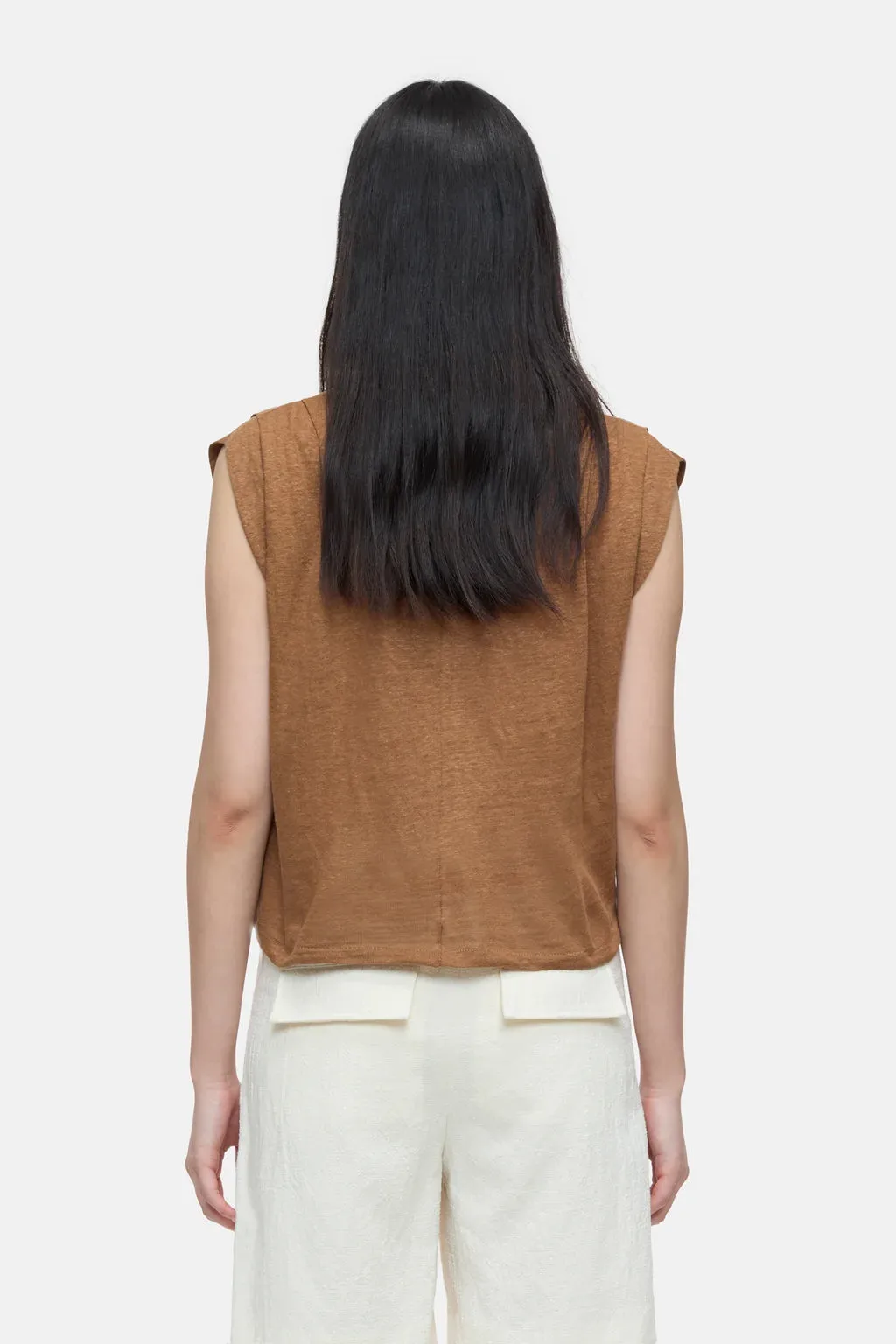 PLEATED LINEN TOP sold by Wildflower product image thumbnail 3