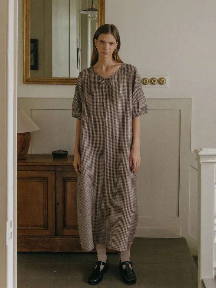 BLAIR DRESS - CHOCOLATE PLAID sold by Wildflower product image thumbnail 4