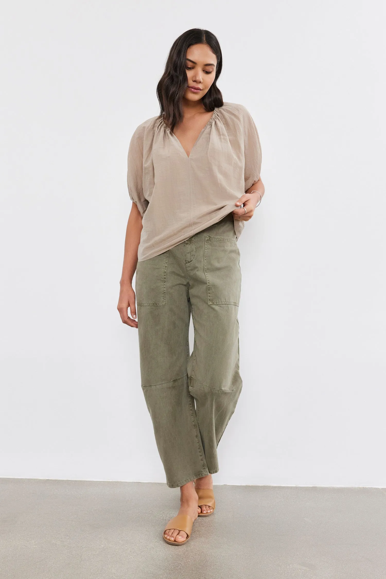 BRYLIE SANDED TWILL PANTS sold by Wildflower