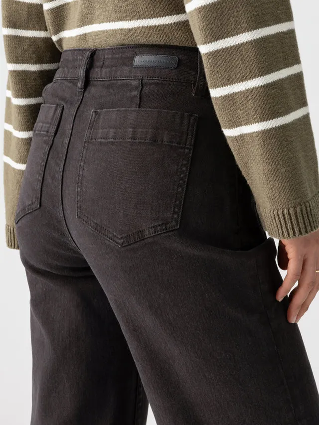 THE MARINE DENIM PANT IN OBSIDIAN sold by Wildflower product image thumbnail 4