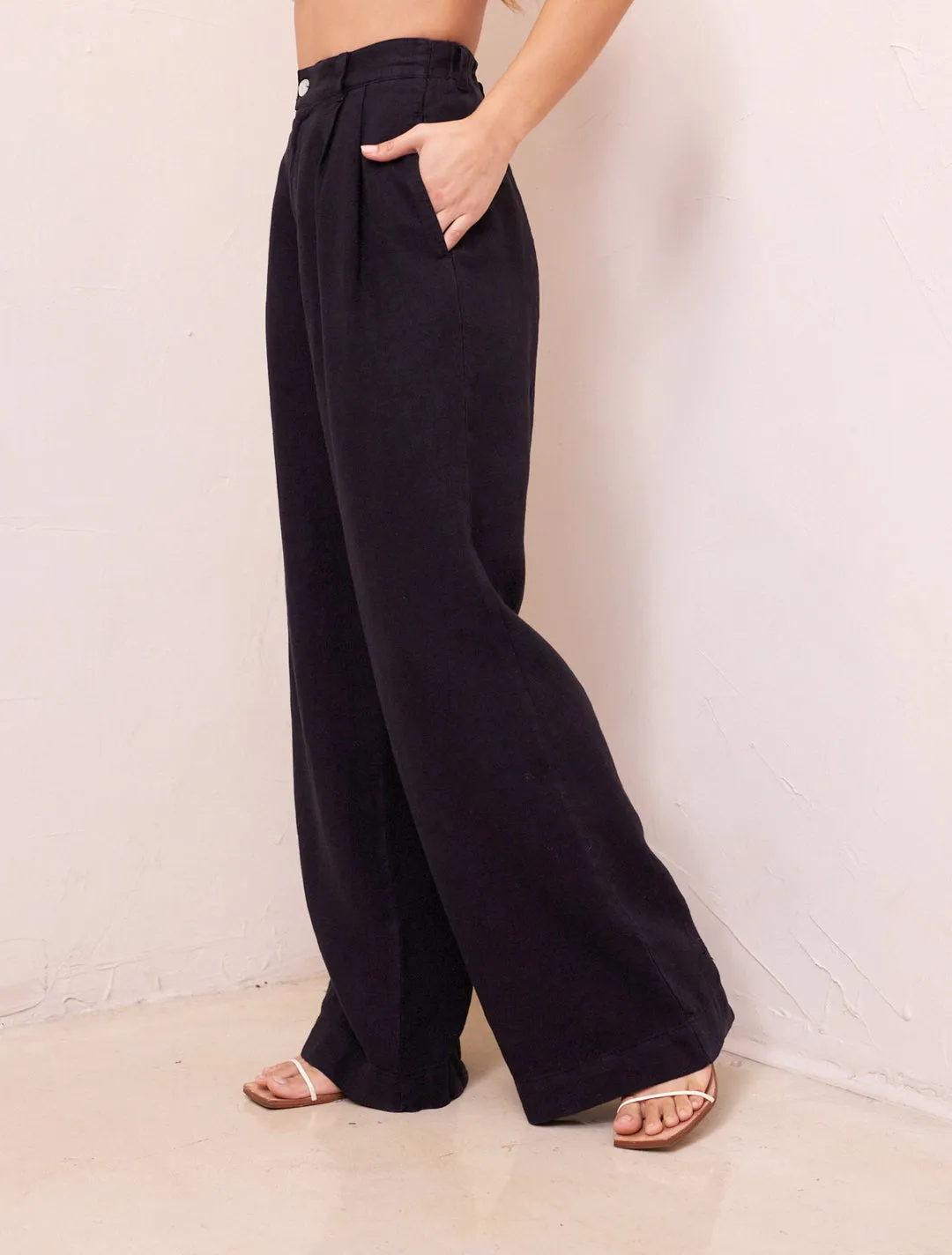 PLEATED WIDE LEG TROUSER sold by Wildflower product image thumbnail 4