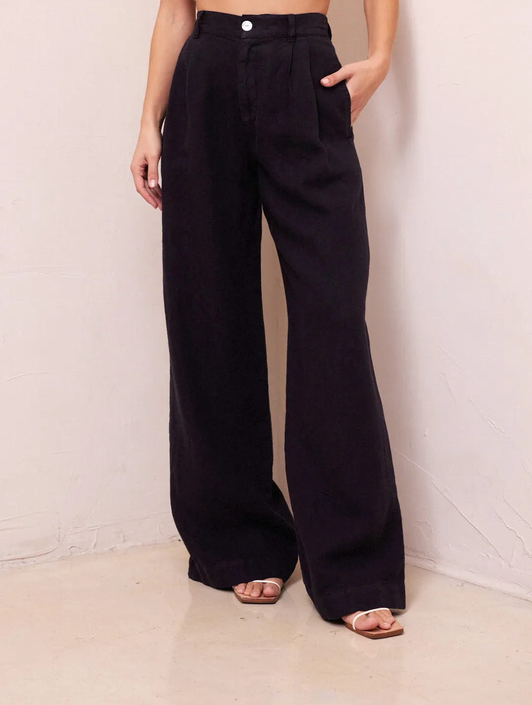 PLEATED WIDE LEG TROUSER sold by Wildflower