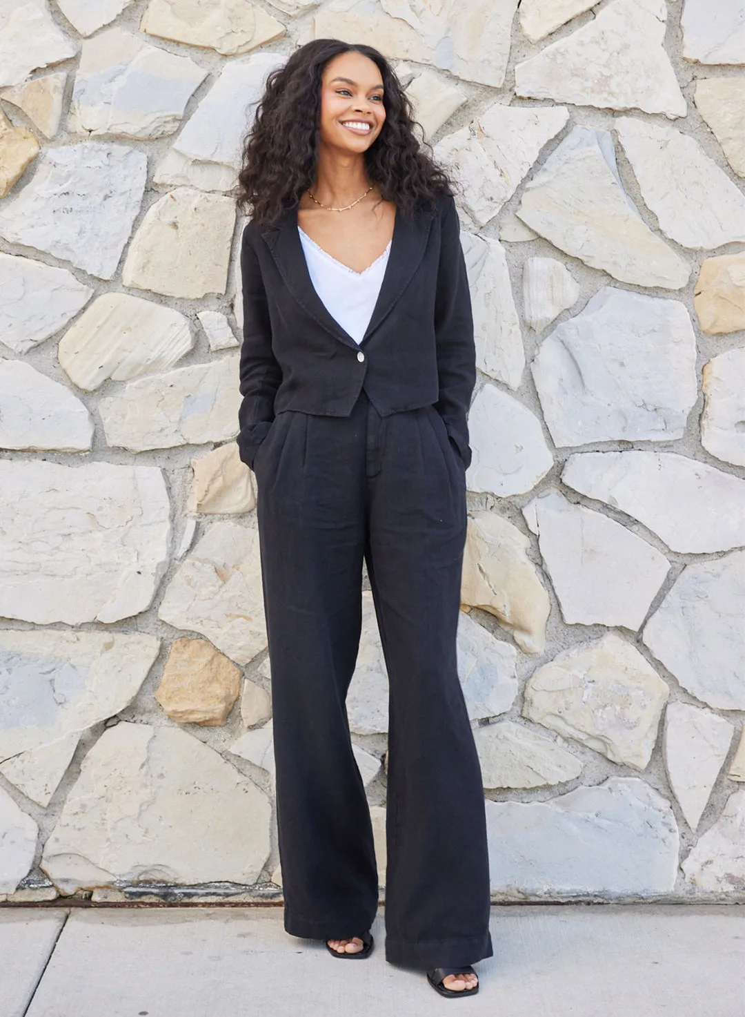 PLEATED WIDE LEG TROUSER sold by Wildflower product image thumbnail 2