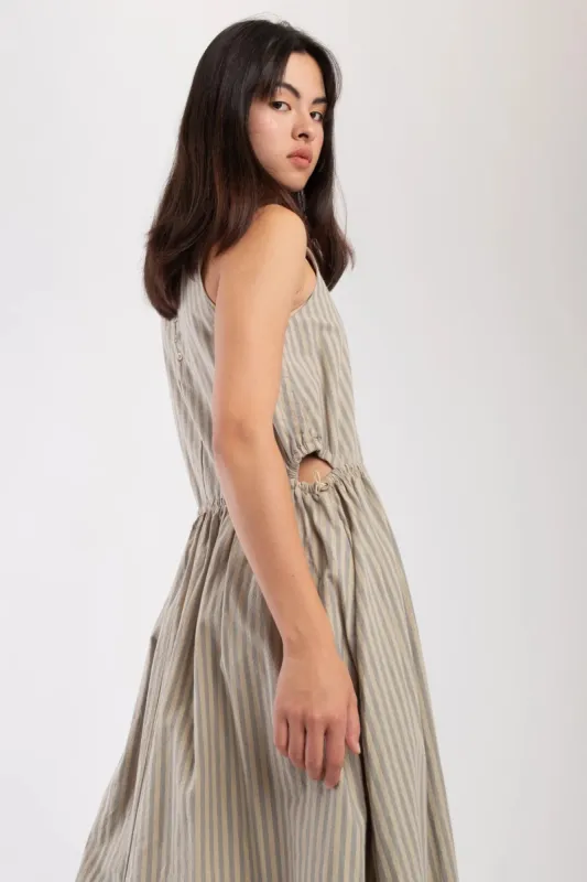 MUTED STRIPE CINCH DRESS sold by Wildflower