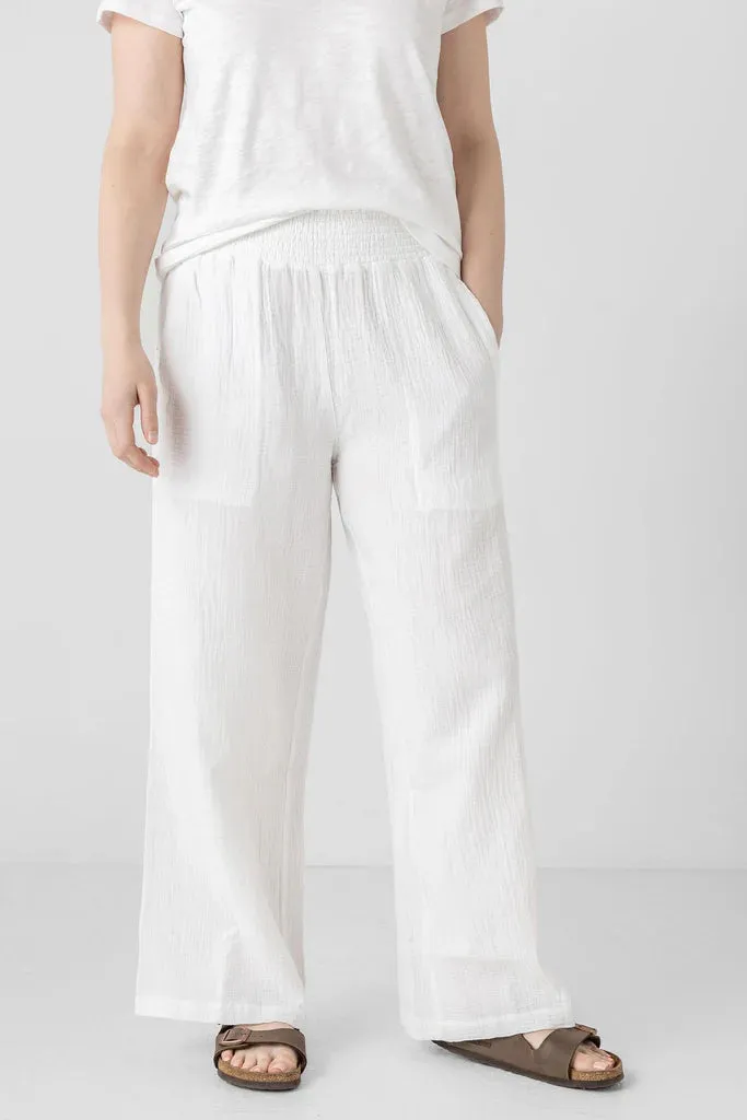 SMOCKED WAIST FULL LEG PANT sold by Wildflower product image thumbnail 3