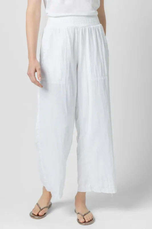 SMOCKED WAIST FULL LEG PANT sold by Wildflower