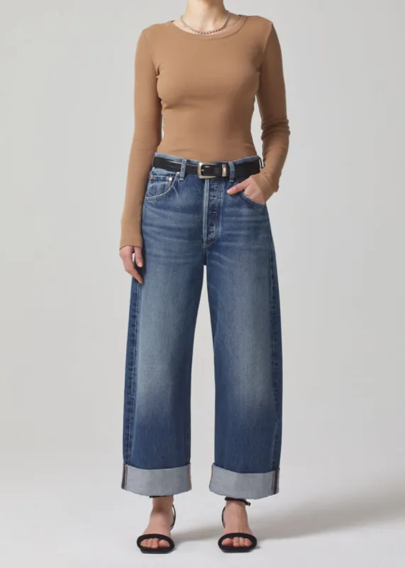 AYLA BAGGY CUFFED CROP sold by Wildflower