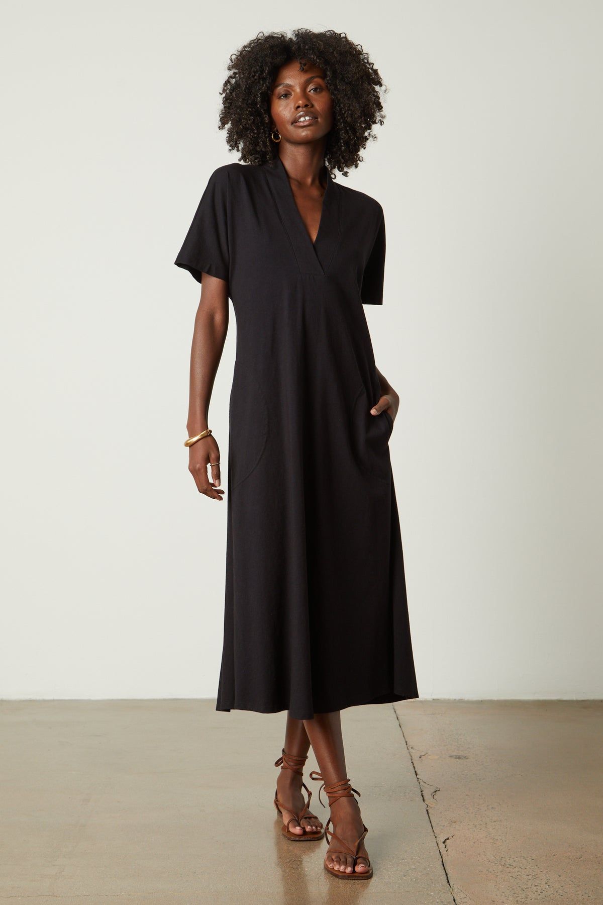 NORA LIGHT STRUCTURED COTTON DRESS sold by Wildflower