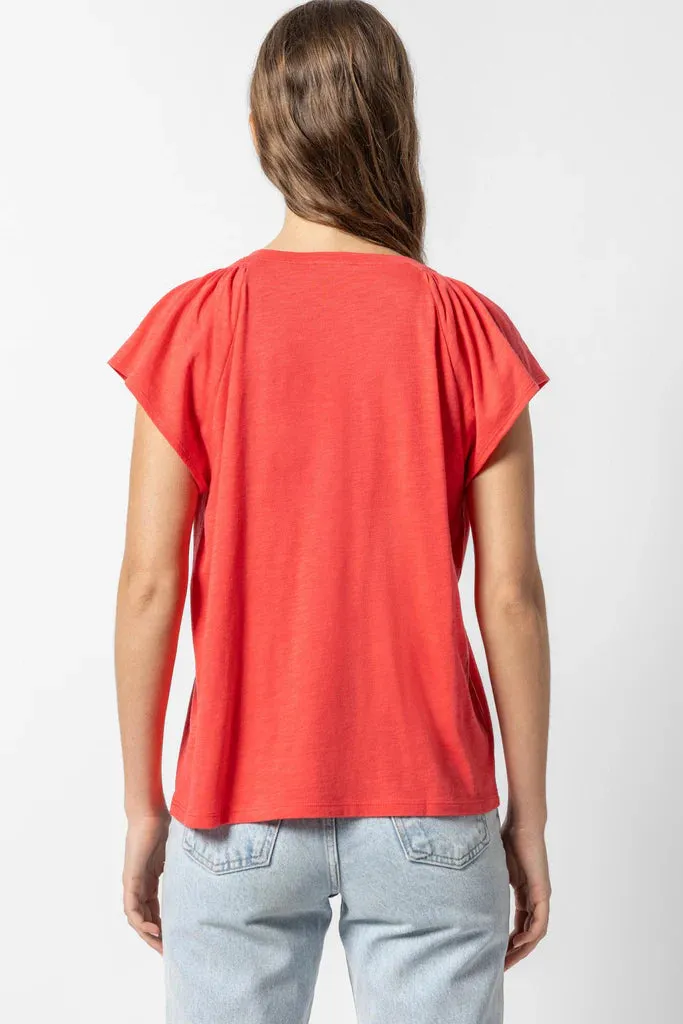 SHIRRED SHOULDER V-NECK sold by Wildflower product image thumbnail 2