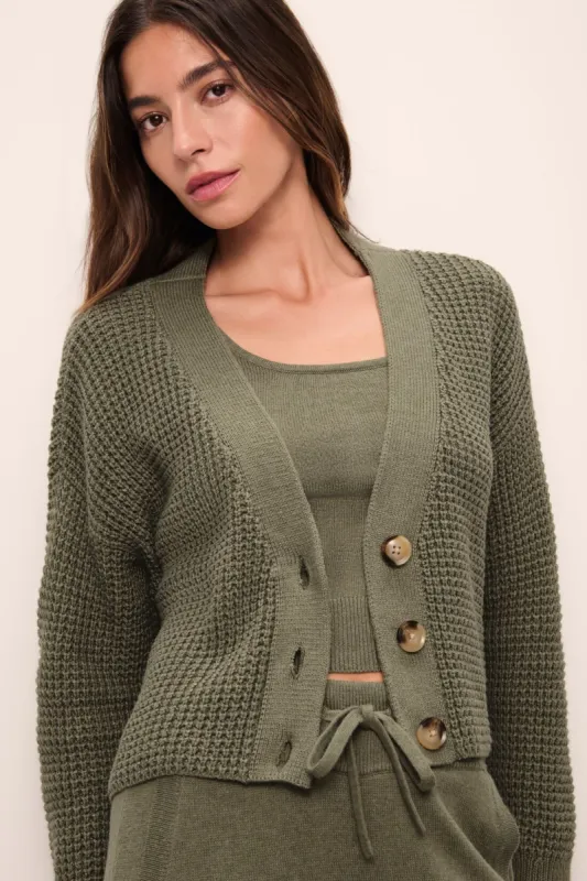 RECYCLED SWEATER CROPPED CARDIGAN sold by Wildflower