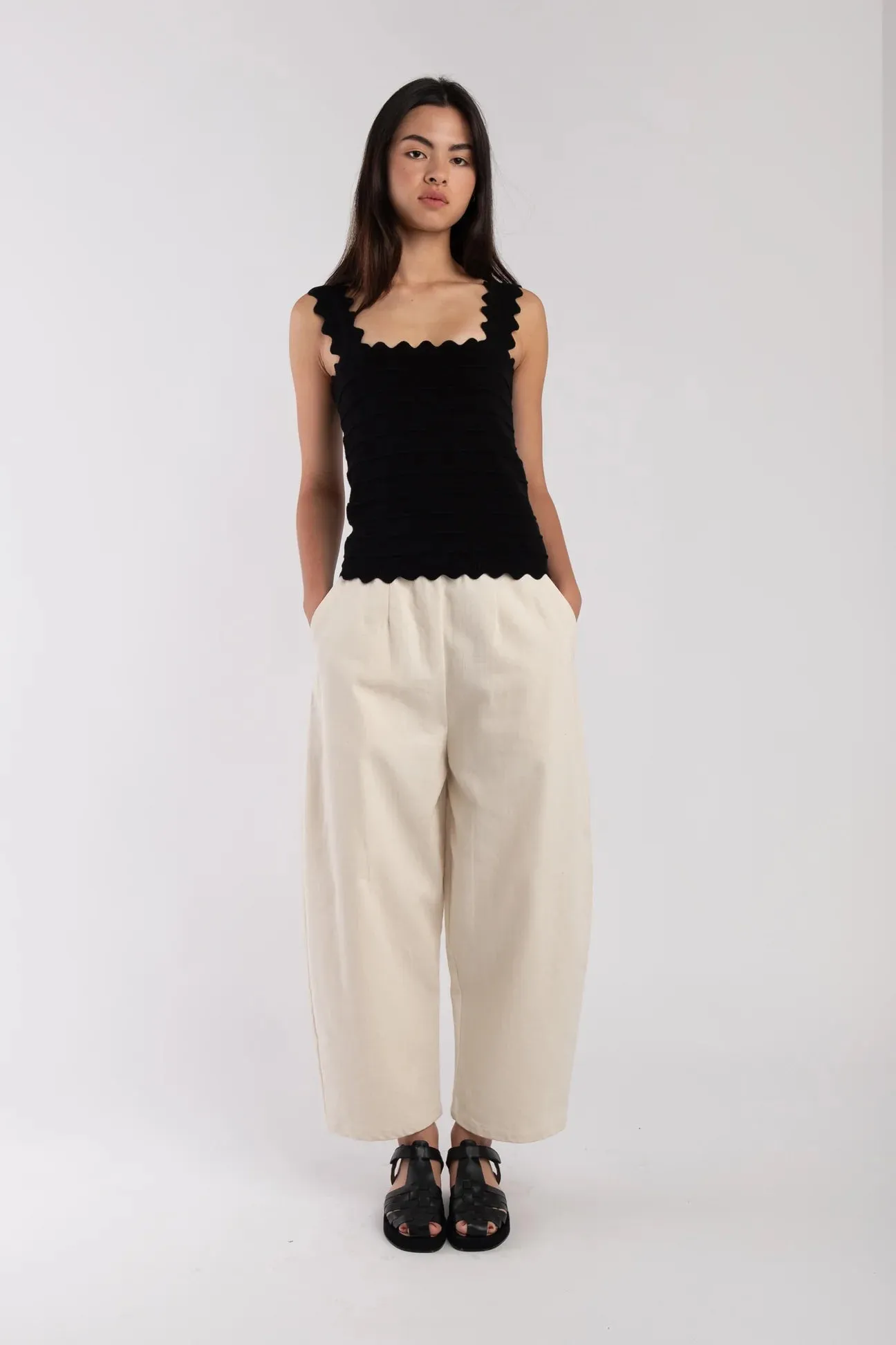 CREAM BARREL PANT sold by Wildflower product image thumbnail 2