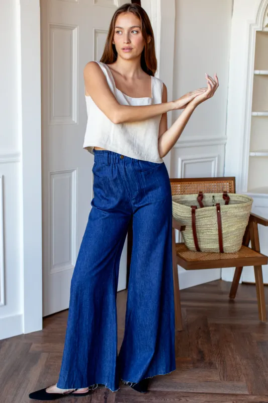TULIP WIDE LEG - INDIGO HEMP ORGANIC sold by Wildflower