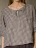 BLAIR TOP - CHOCOLATE PLAID sold by Wildflower