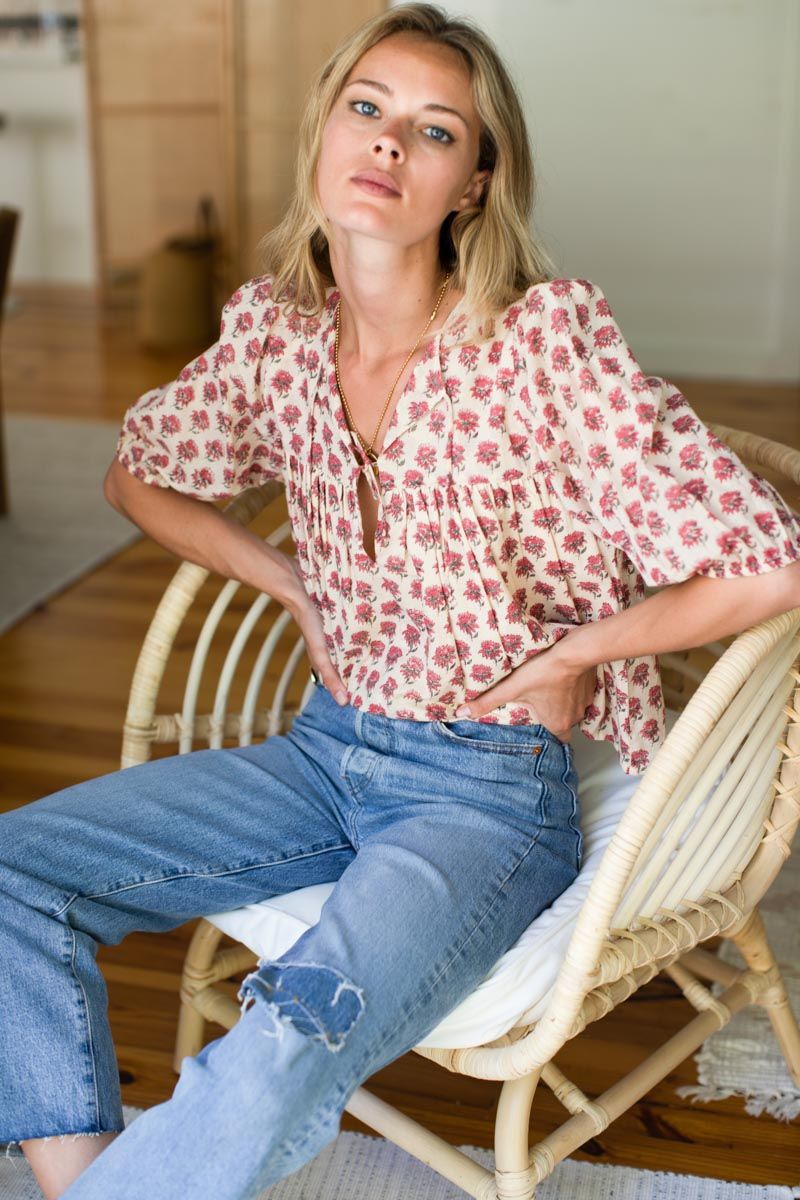 PUFF ISLA TOP - ALMA ORGANIC sold by Wildflower