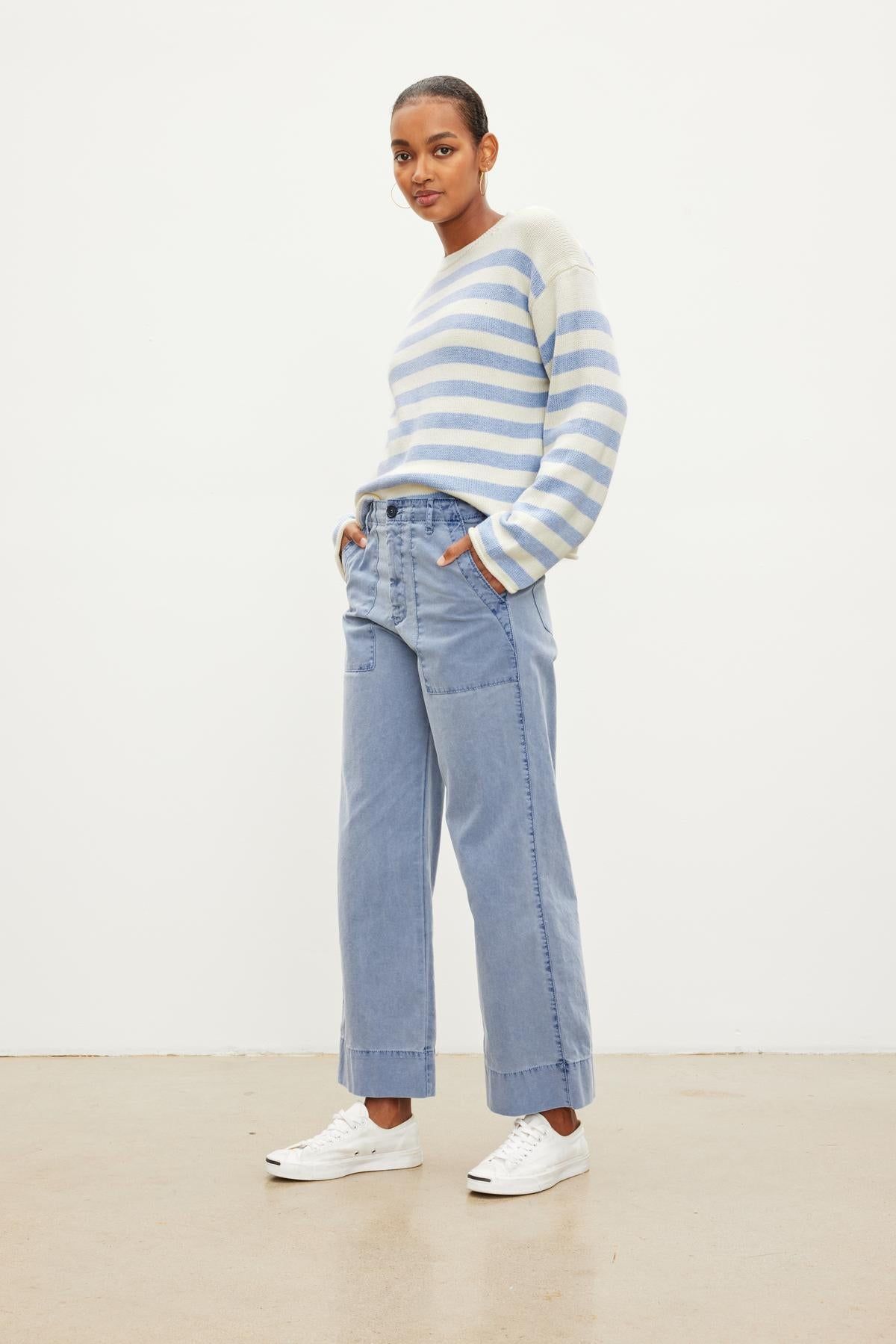 LEX COTTON CASHMERE STRIPE SWEATER sold by Wildflower product image thumbnail 4