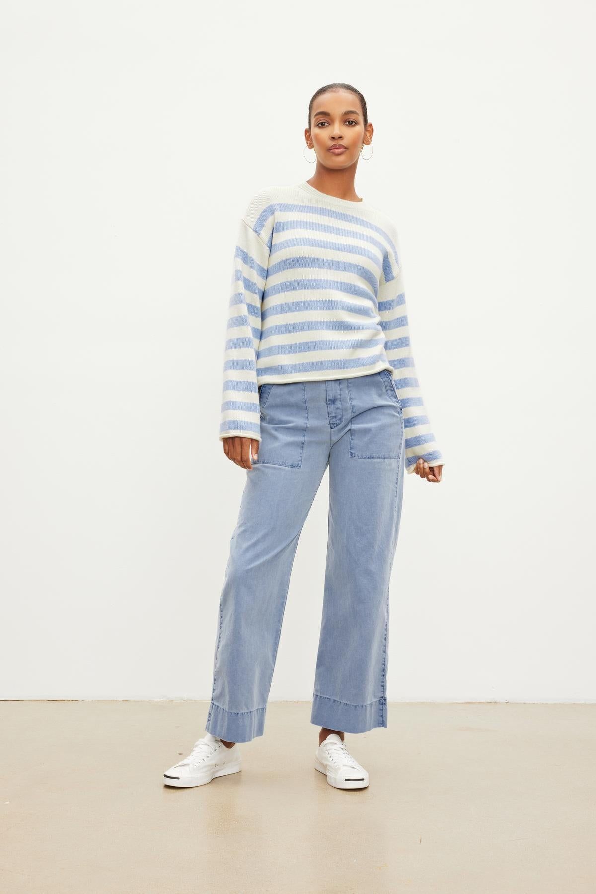 LEX COTTON CASHMERE STRIPE SWEATER sold by Wildflower product image thumbnail 5