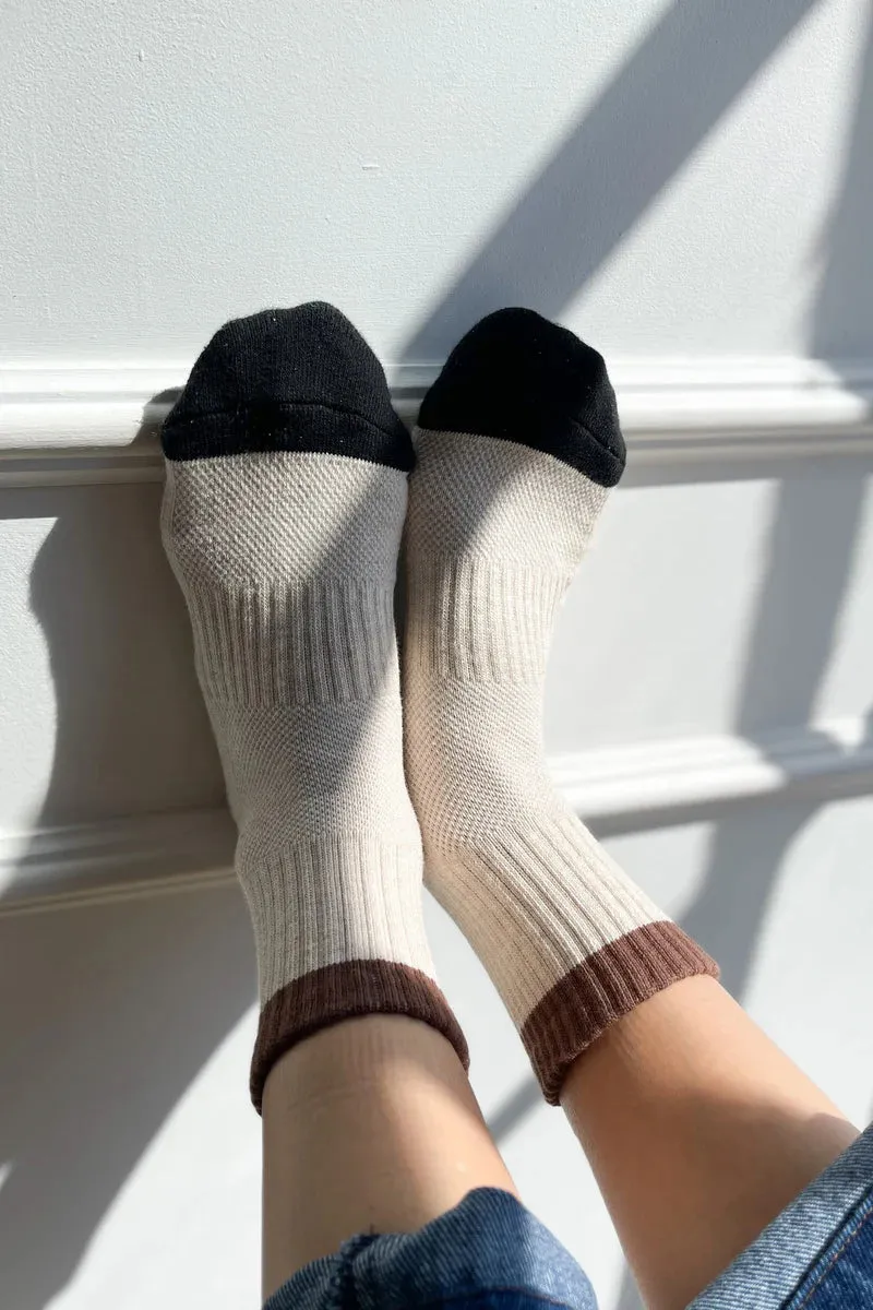 Color Block Girlfriend Socks - Black Coffee sold by Wildflower product image thumbnail 2