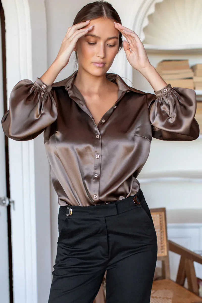 FRANKIE BLOUSE -LATTE sold by Wildflower product image thumbnail 3