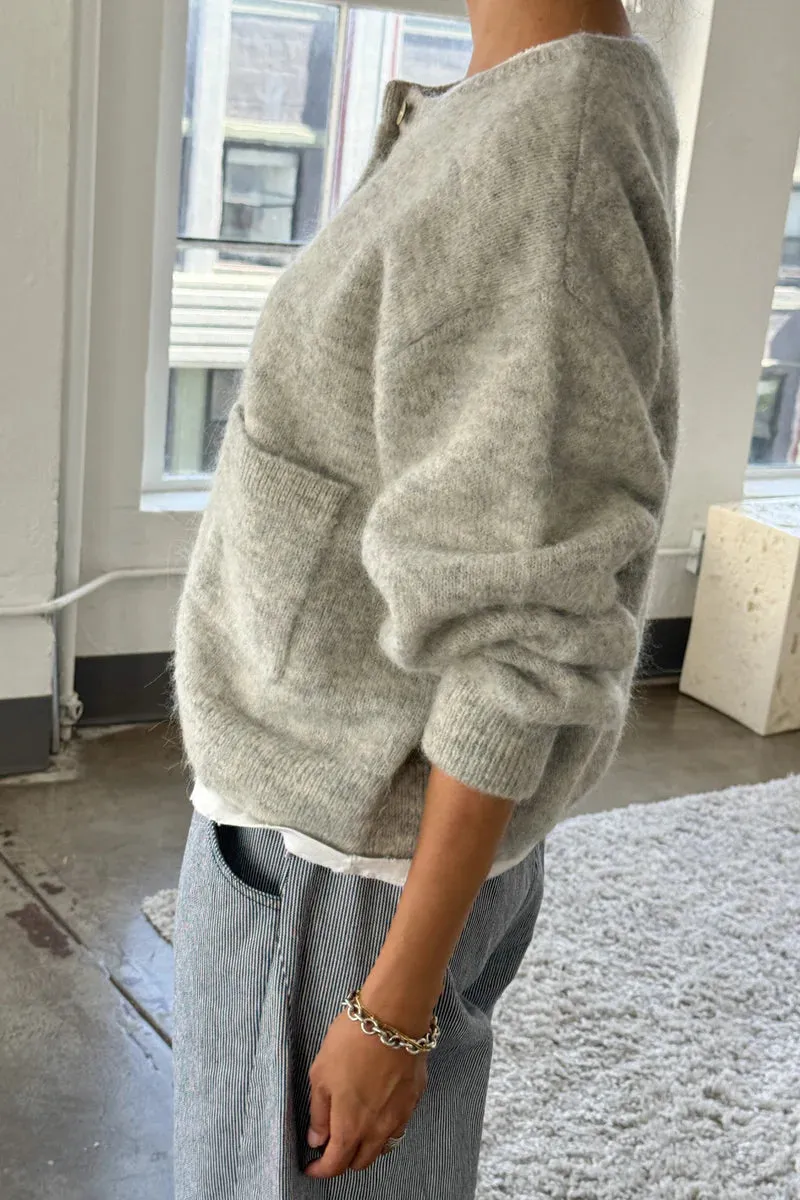 AMELIE ALPACA CARDIGAN - LIGHT GREY sold by Wildflower product image thumbnail 3