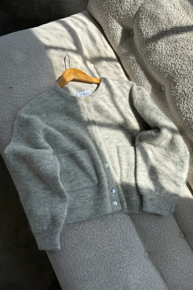 AMELIE ALPACA CARDIGAN - LIGHT GREY sold by Wildflower product image thumbnail 5
