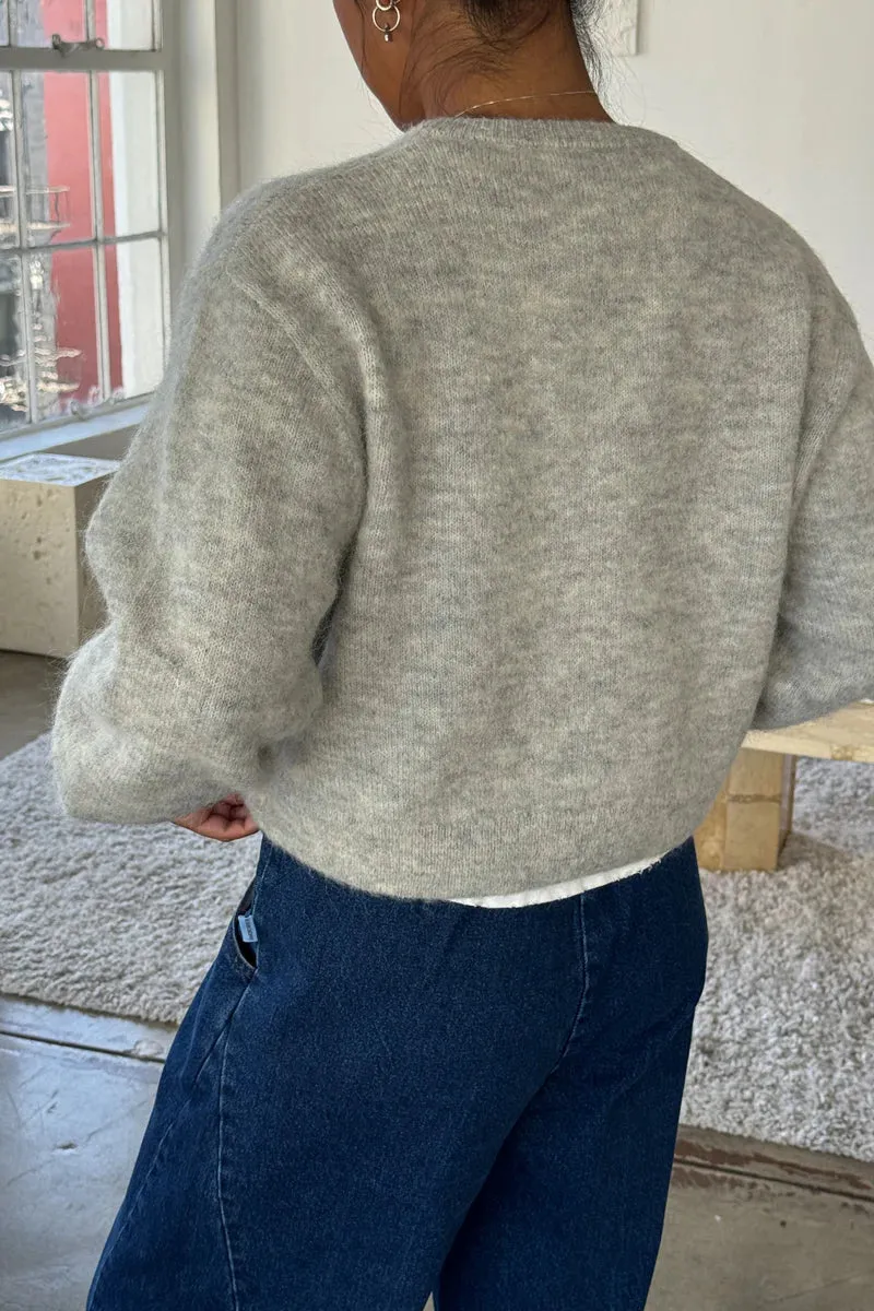 AMELIE ALPACA CARDIGAN - LIGHT GREY sold by Wildflower product image thumbnail 4