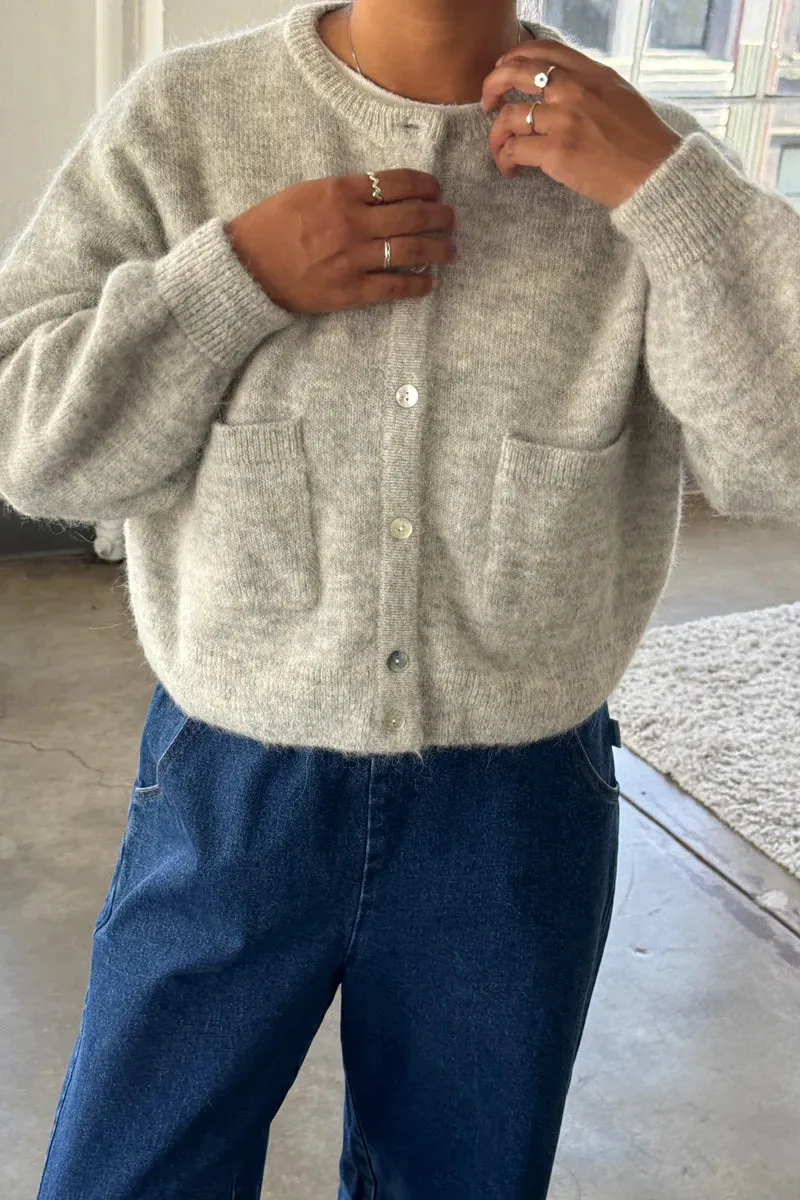 AMELIE ALPACA CARDIGAN - LIGHT GREY sold by Wildflower product image thumbnail 2