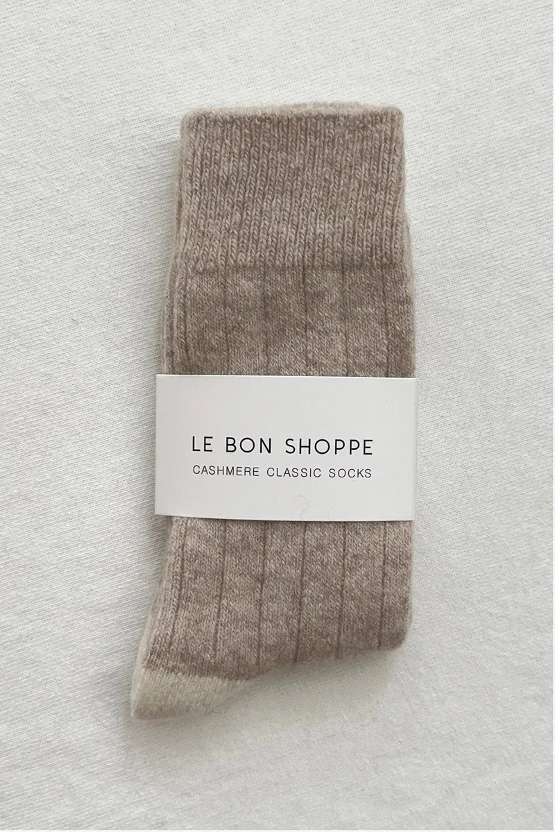 CLASSIC CASHMERE SOCKS - FAWN sold by Wildflower product image thumbnail 4