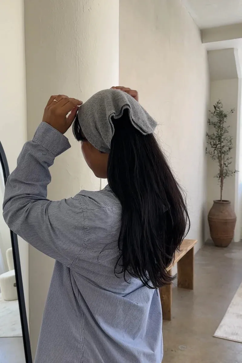 CASHMERE BANDANA - LIGHT GREY sold by Wildflower product image thumbnail 4