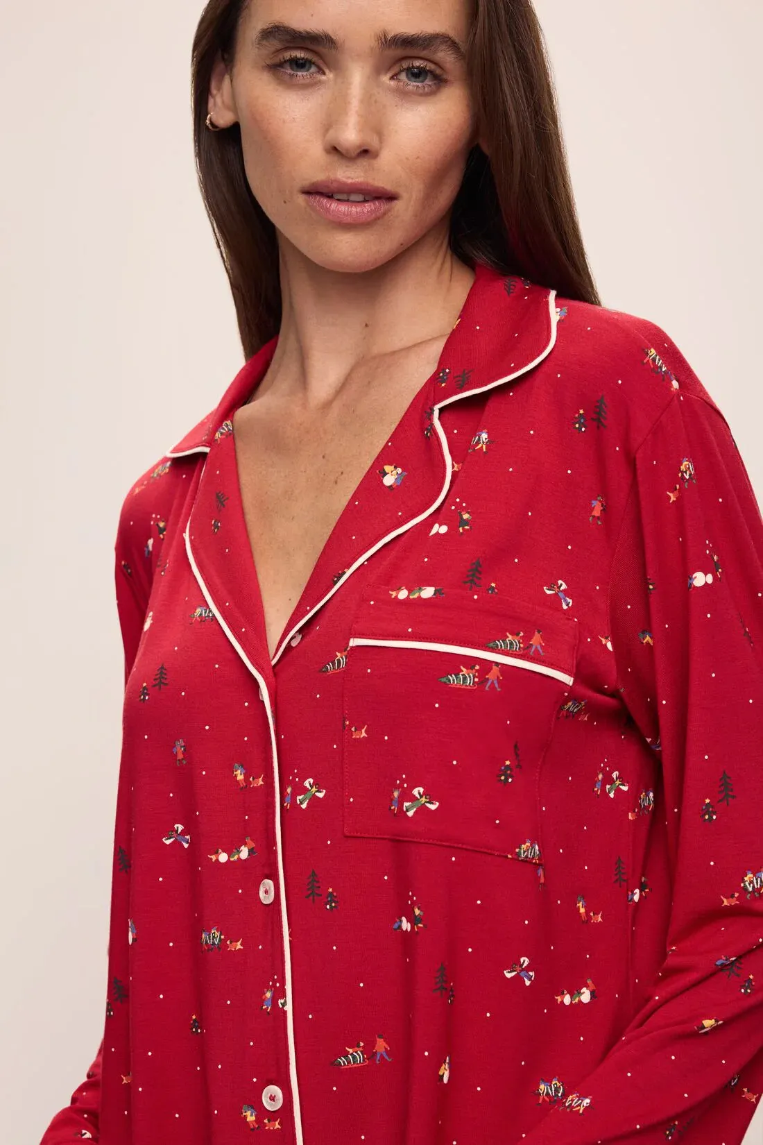 GISELE PRINTED TENCEL MODAL LONG PJ SET - WINTER WONDERLAND sold by Wildflower
