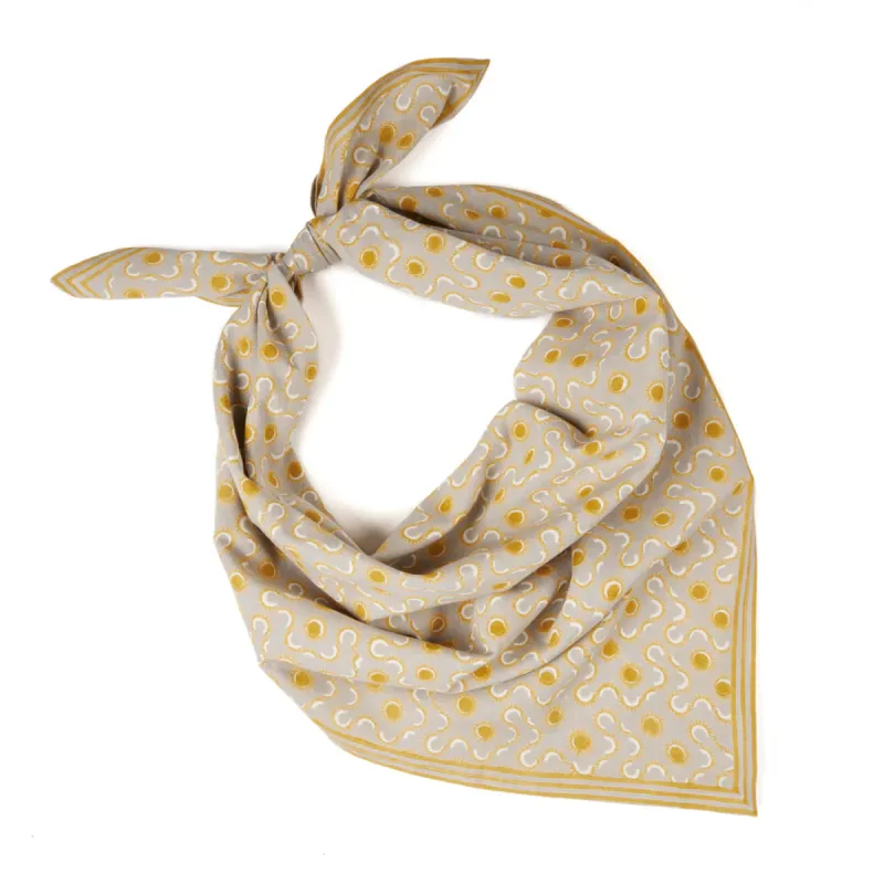 SUNDIAL SQUARE SCARF - GRAY sold by Wildflower