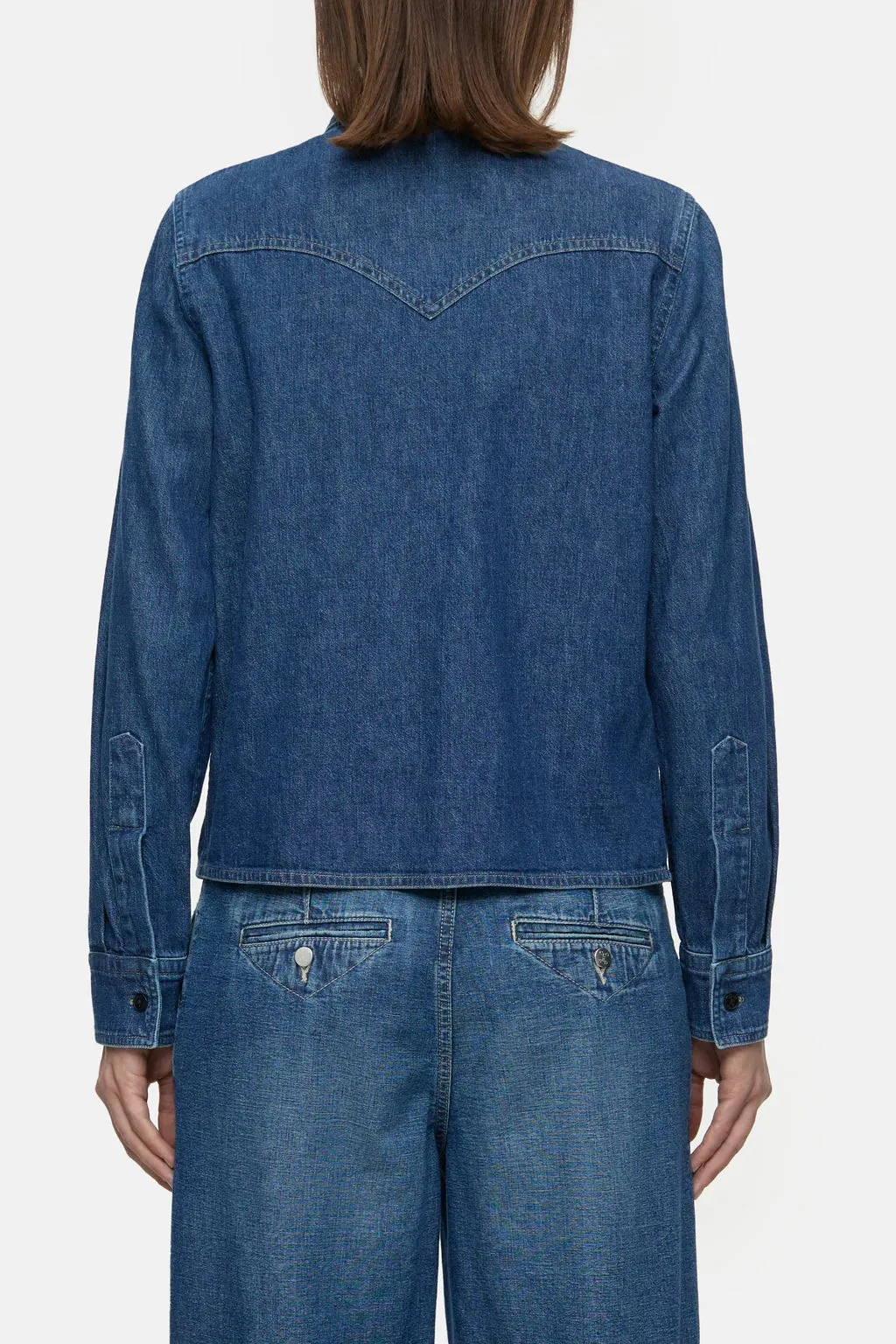 DENIM WESTERN SHIRT - MID BLUE sold by Wildflower product image thumbnail 2