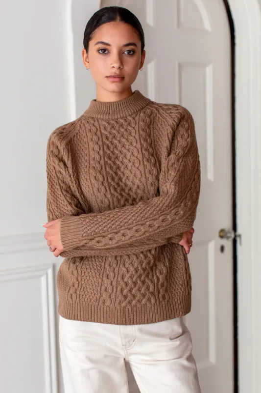 FISHERMAN SWEATER - CAMEL sold by Wildflower