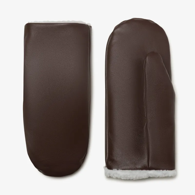 CLASSIC LEATHER MITTENS - BROWN sold by Wildflower