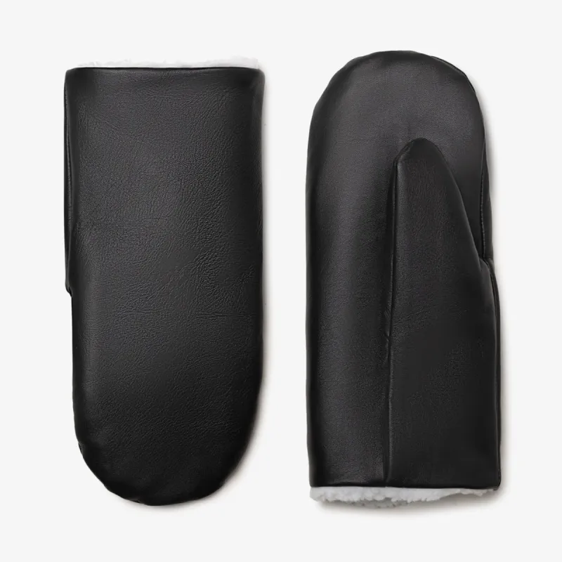CLASSIC LEATHER MITTENS - BLACK sold by Wildflower