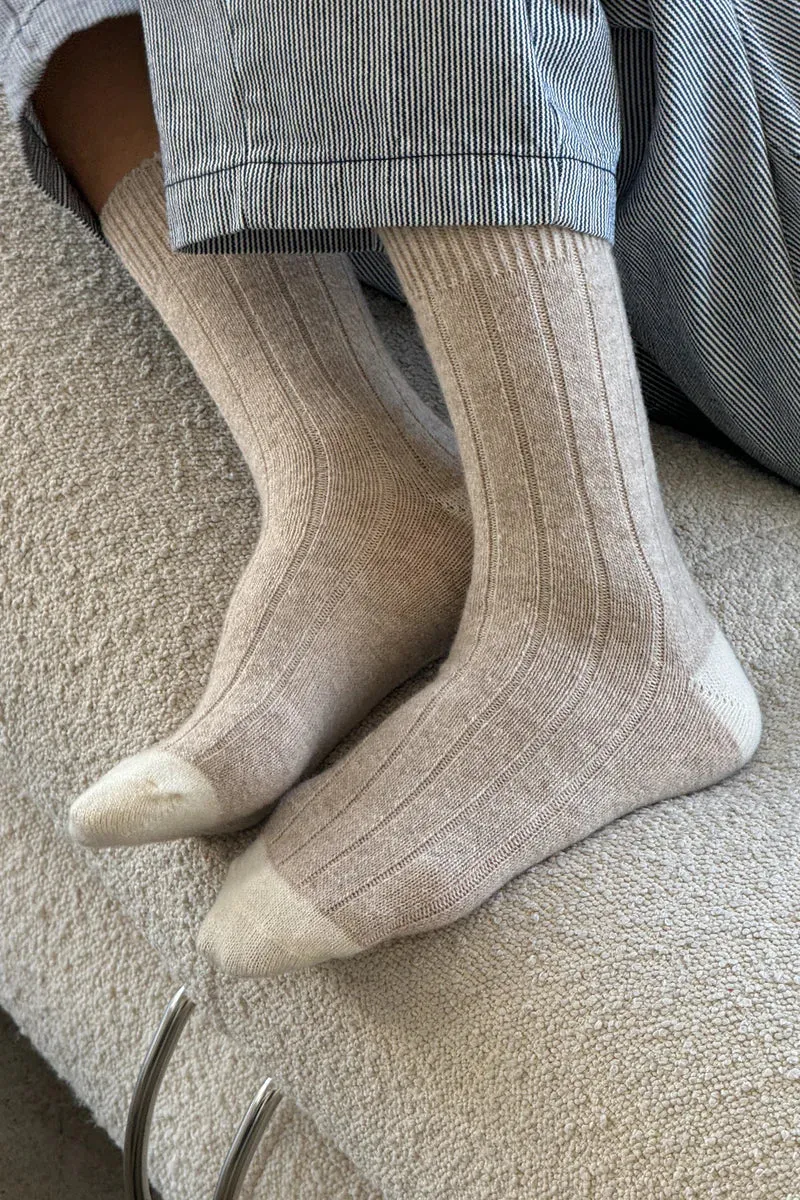 CLASSIC CASHMERE SOCKS - FAWN sold by Wildflower product image thumbnail 3