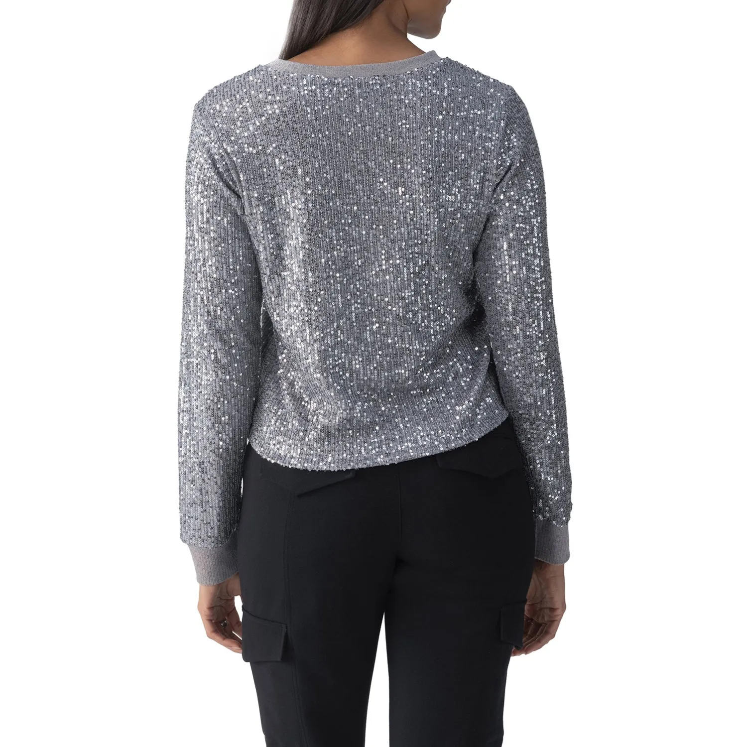 SPARKLE TOGETHER WOVEN TOP - GUNMETAL sold by Wildflower product image thumbnail 3