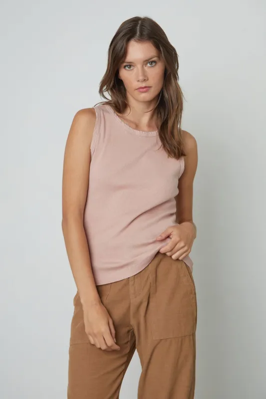 MAXIE RIBBED TANK TOP sold by Wildflower