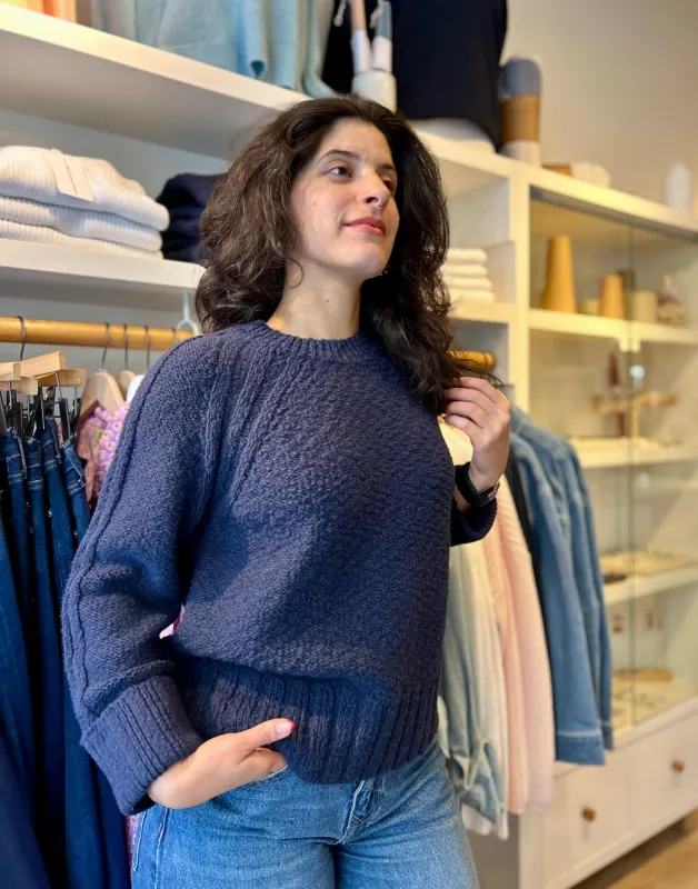 RAGLAN CREWNECK WITH CUFFED BRACELET SLEEVES sold by Wildflower