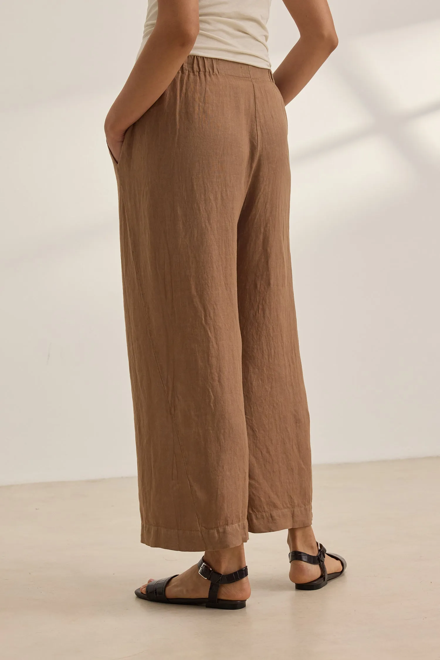 LOLA LINEN PANTS - BARK sold by Wildflower product image thumbnail 3