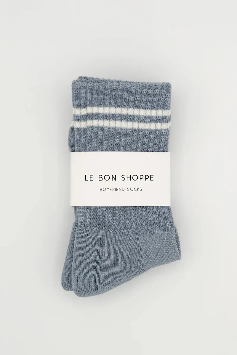 BOYFRIEND SOCKS - BLUE GREY sold by Wildflower product image thumbnail 4