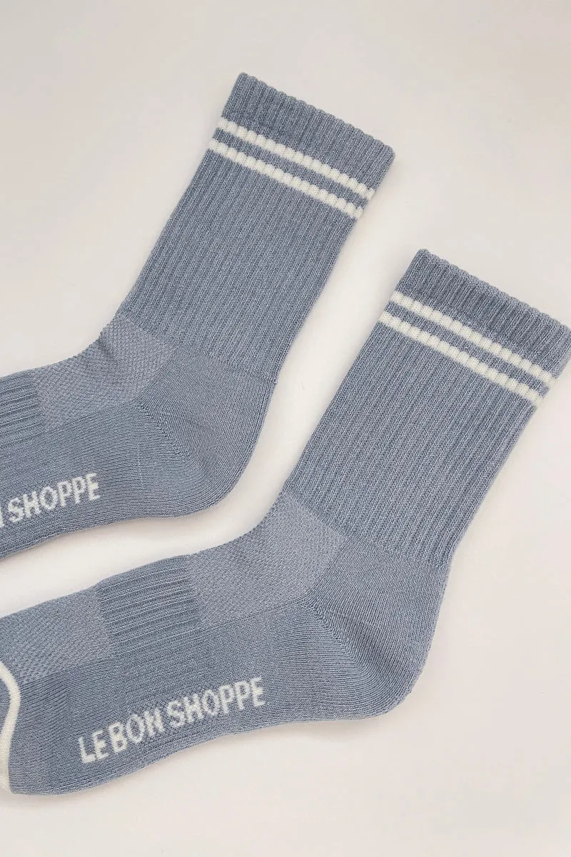 BOYFRIEND SOCKS - BLUE GREY sold by Wildflower product image thumbnail 2