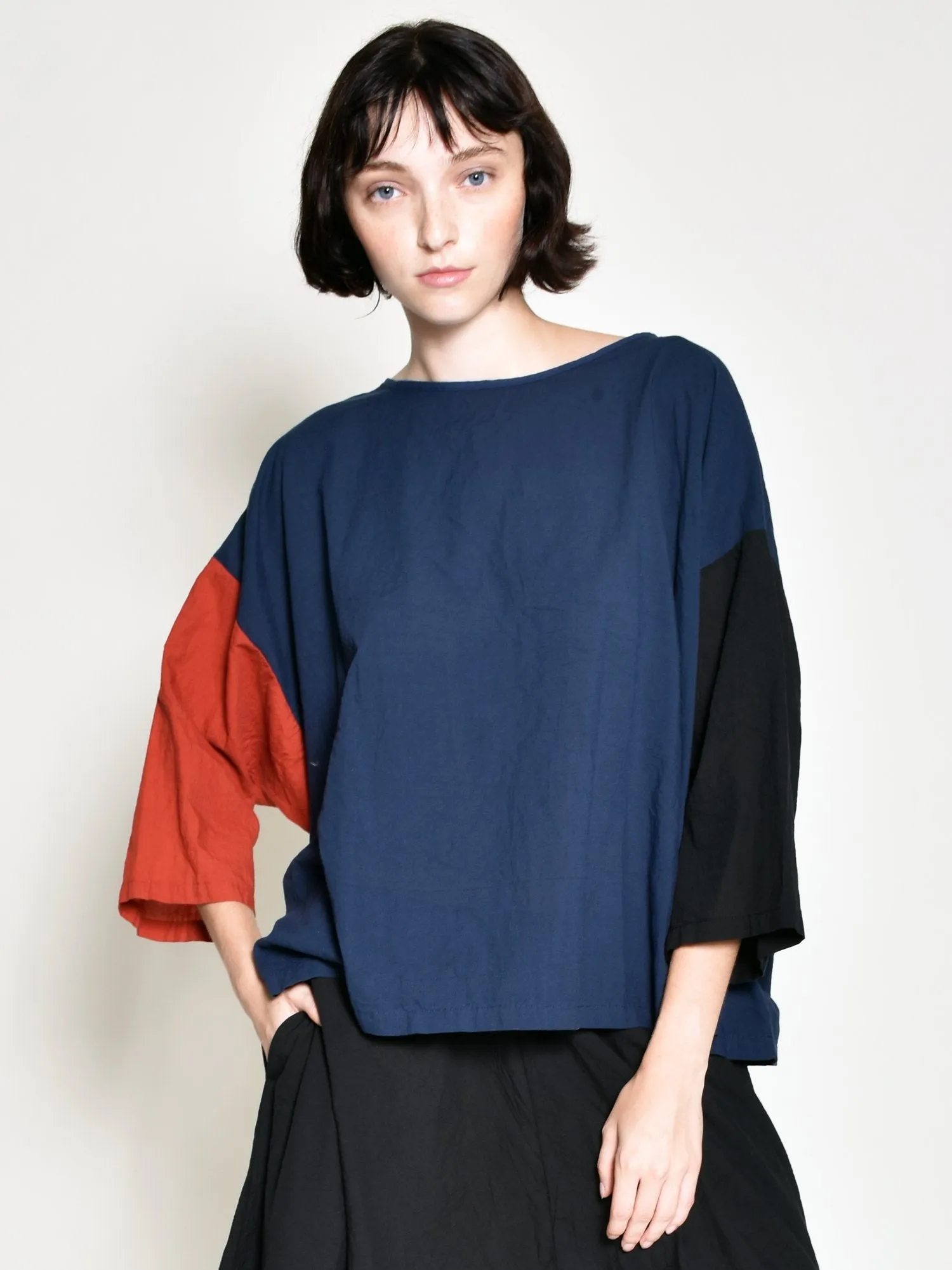 BATWING TOP - NAVY sold by Wildflower