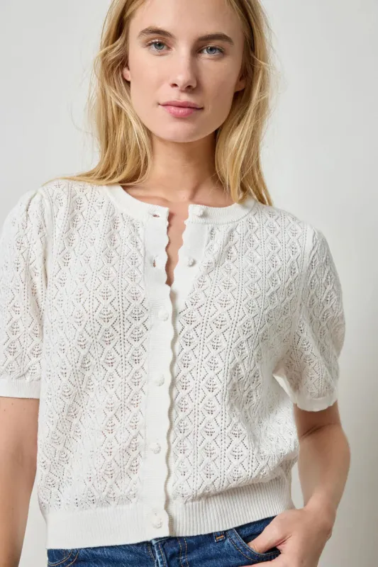 POINTELLE CARDIGAN sold by Wildflower
