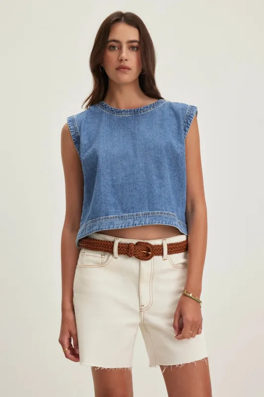 LOREN DENIM TOP sold by Wildflower
