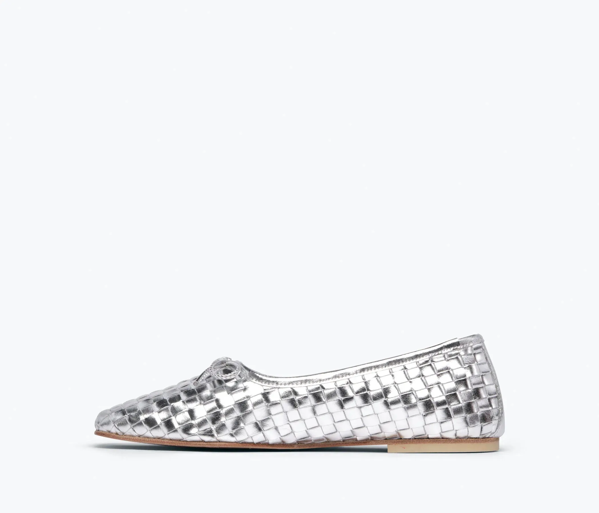 JADA SQUARE TOE BALLET FLAT - SILVER sold by Wildflower product image thumbnail 3